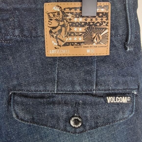 Volcom Vorta Rehto slim straight dark wash denim jeans sz 30 - Picture 5 of 9